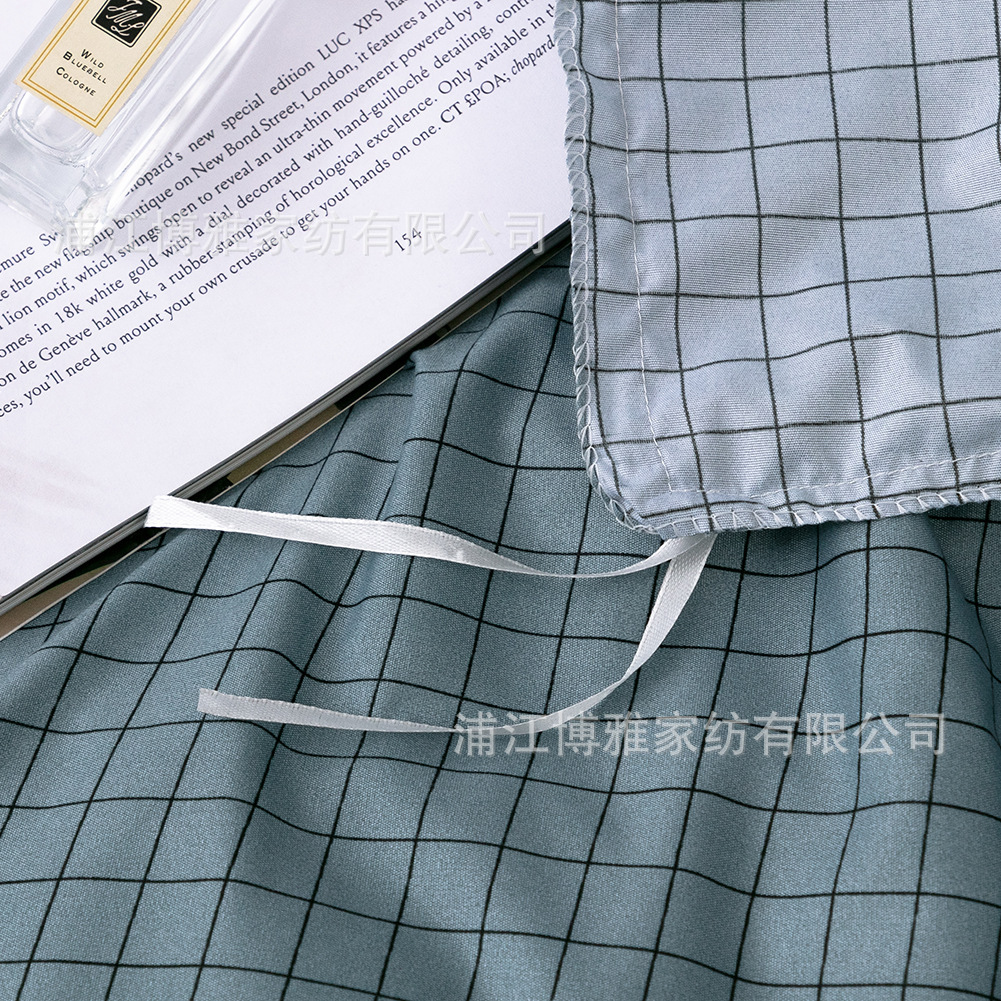 Cross-border supply Amazon best-selling bedding two-piece set, duvet cover, pillowcase, checkered and striped three-piece set manufacturer wholesale pic 23