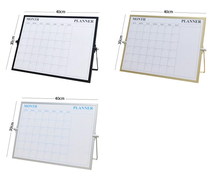 4009 Double-sided magnetic desktop message board, home study and office whiteboard, Writing board, Rotating magnetic mobile stand pic 19