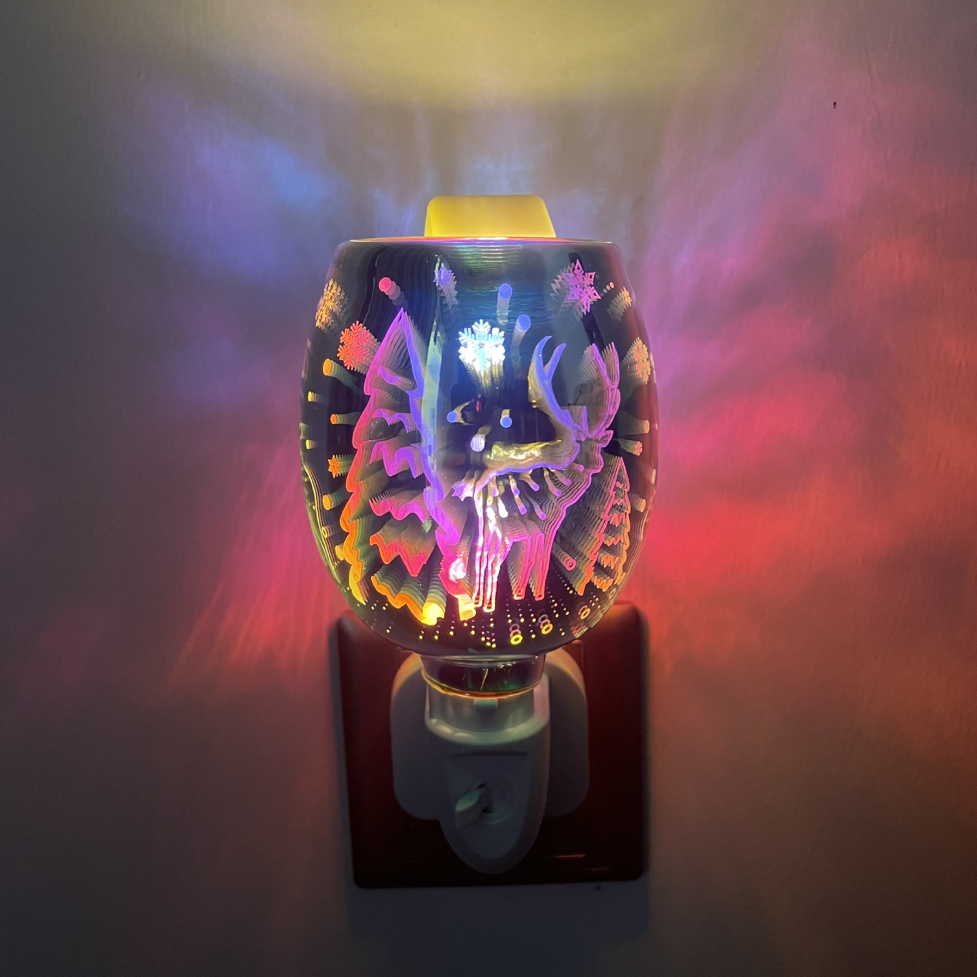 Cross-border Christmas gift wax melting lamp, household wax melting device, heating aroma diffuser lamp, living room and bedroom atmosphere lamp manufacturer supply pic 1