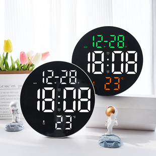 Factory direct sales LED electronic alarm clock, simple style clock battery, plug-in dual-purpose clock, Yida Time 0711-12 pic 10