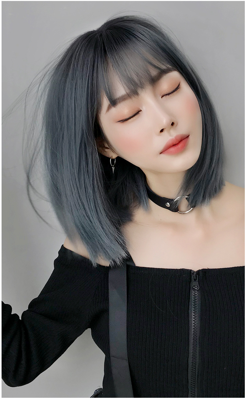 Wholesale wig for women, Japanese-style air bangs, bobo headwear, fashionable shoulder-length bangs wig headwear wholesale pic 13