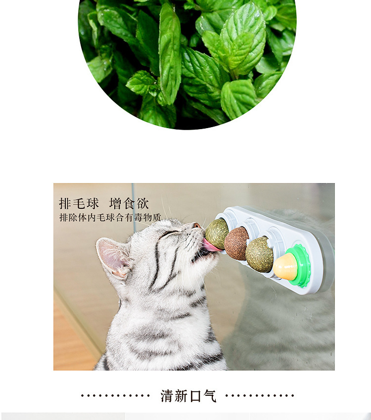 亚马逊爆款猫咪薄荷球玩具旋转猫薄荷猫零食棒棒糖自嗨猫玩具详情12