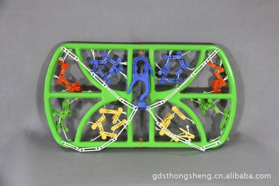 塑料彩色42夹折式超大晒架 42头袜架 毛巾架详情3