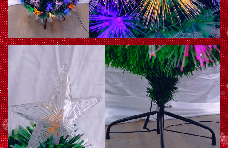 Shengfa 1.8M colorful light Feather Christmas Tree, household simulation Large luminous Christmas PVC tree factory wholesale pic 41