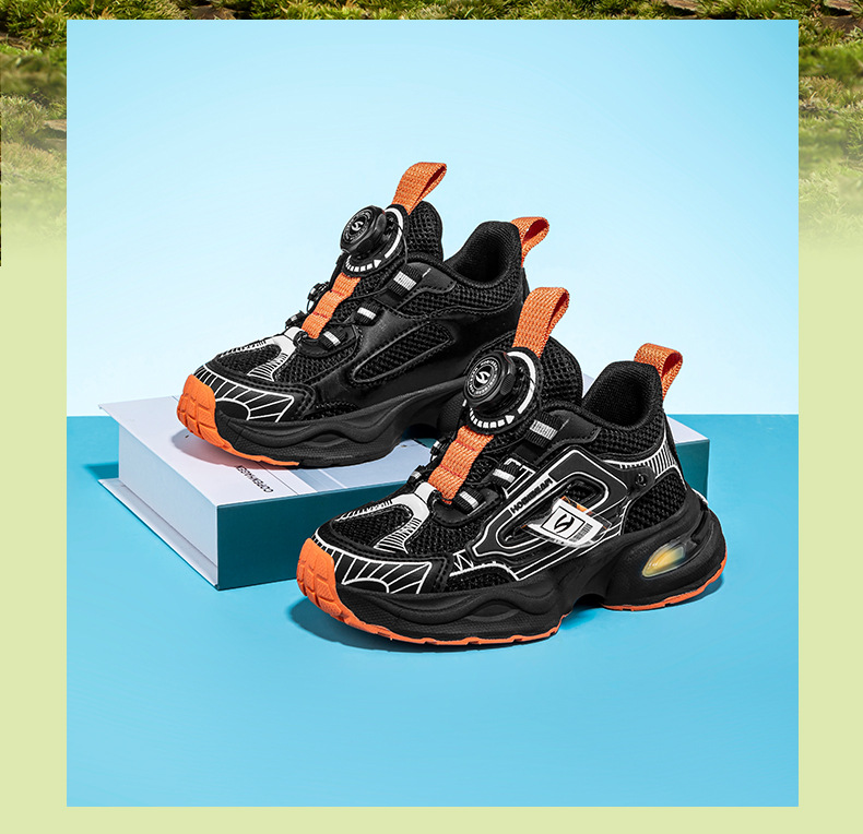 哈比熊网面春季款男童纽扣鞋女童双网运动鞋橡胶底跑步鞋一件代发详情21