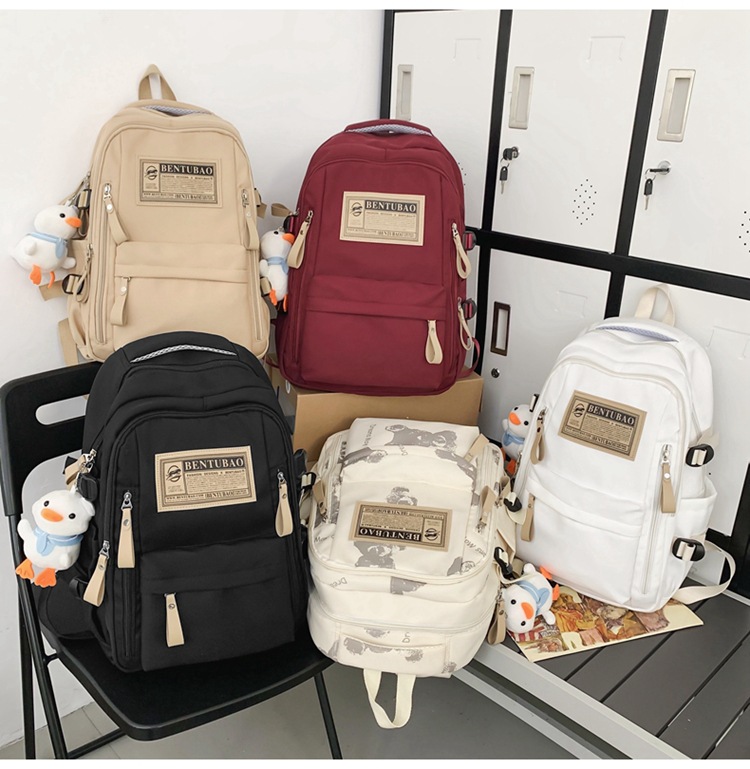 2023 fashionable student backpack, Japanese style Instagram simple Korean version backpack for junior high school, senior high school and college students pic 31