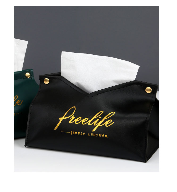ins Nordic leather tissue box, tissue box, living room home creative tissue box, car-mounted custom desktop tissue box pic 10