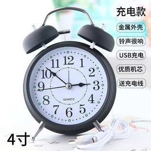 学生用可爱创意多功能静音床头夜光懒人老鼠卡通语音闹铃儿童闹钟详情10