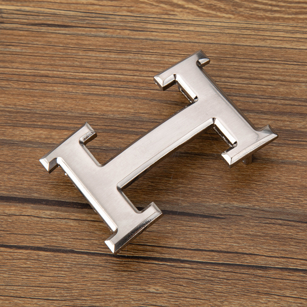 I-shaped belt buckle for men, solid zinc alloy plate buckle 4.0, wide belt buckle for business and casual men, factory wholesale pic 4