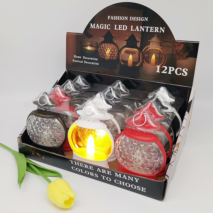 Horse lantern, night light, flat horse lantern, retro yellow flash candle light, atmosphere light, LED electronic candle pic 8