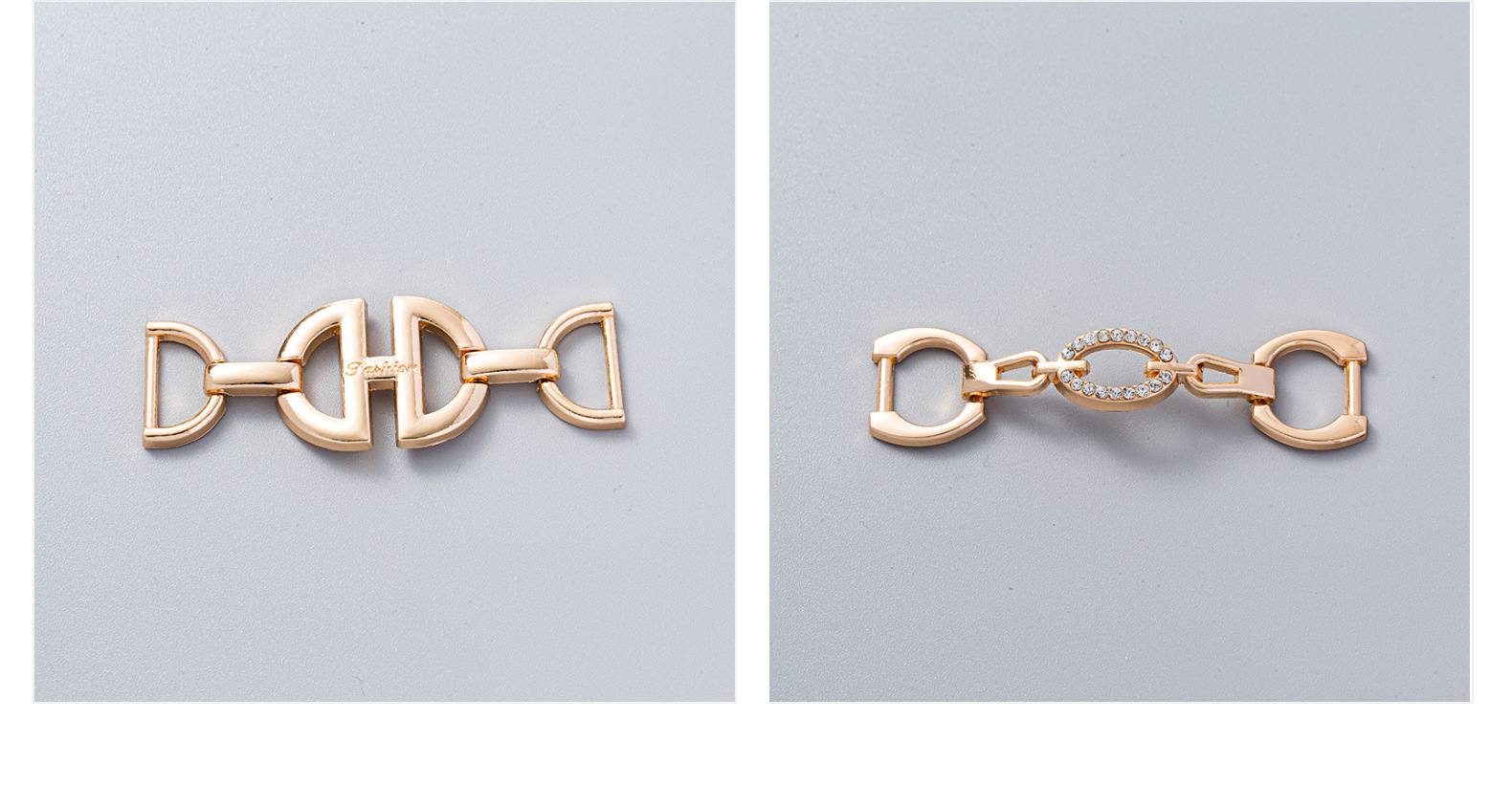 洞洞鞋配饰白珍珠链条扣豆豆鞋配件男女单鞋五金鞋扣带钻金属鞋扣详情9