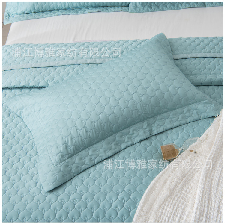 The manufacturer supplies summer quilted cotton bed sheets, pure cotton three-piece sets, skin-friendly quilted quilts and bed covers across borders, suitable for all seasons pic 31