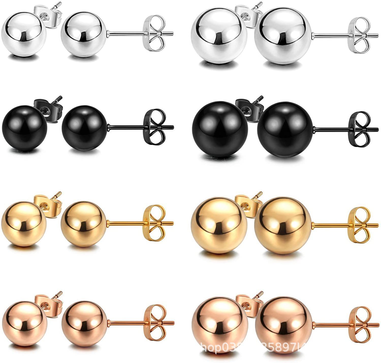 厂家直供 锆石不锈钢耳钉一体插针耳钉 女四爪镶钻耳钉女钛钢耳环详情19