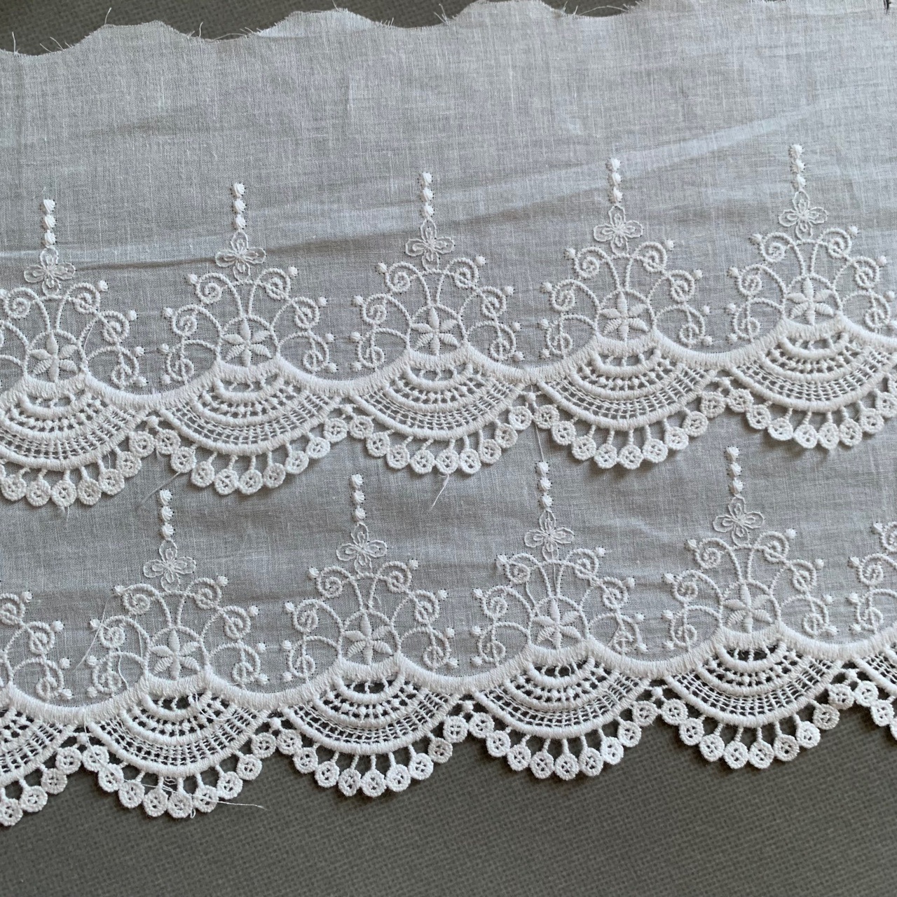 宽21.5cm厂家批发韩日风立体双层绣花镂空花边女装裙摆袖口，领口详情9
