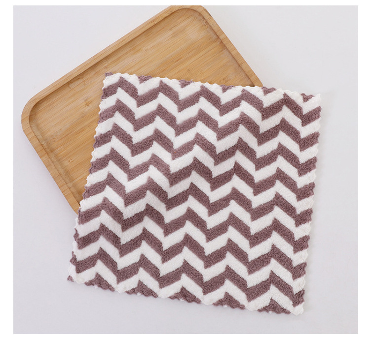[LOVELY HOME] [hold ja] wholesale coral fleece wheel spike square toalla absorbente de cocina paño suave para niños de kindergarten wipe hand toalla pic 16