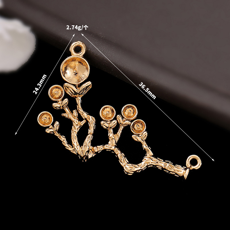 众兴古风diy饰品发簪胸针配饰树枝花树叶流苏吊挂件配饰材料步摇详情12