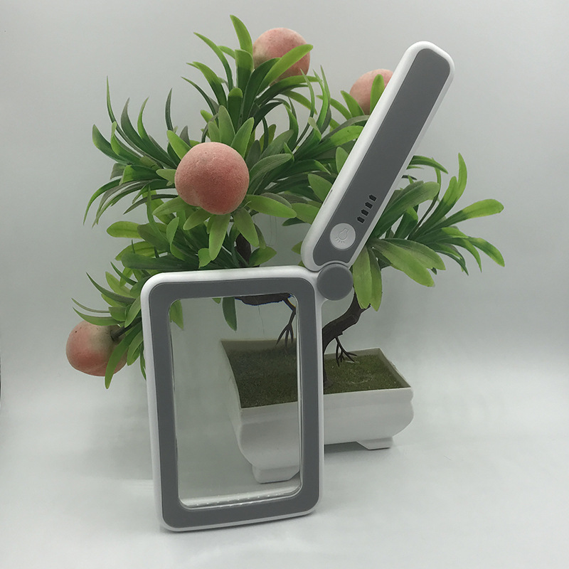 New model 10863-10LC folding 10LED lamp rectangular magnifying glass battery level display/touch switch/three levels pic 6