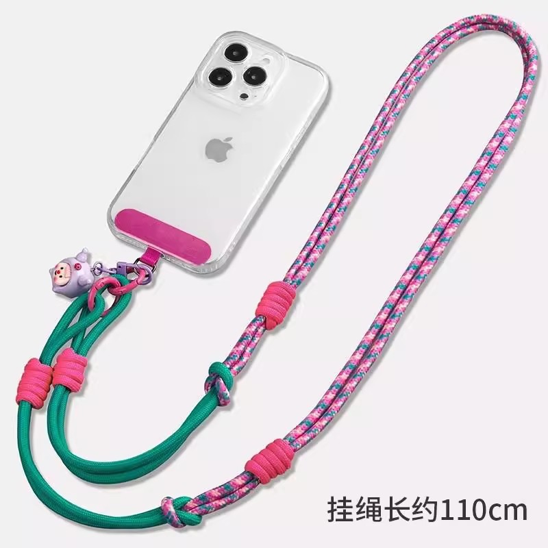 跨境手机挂绳斜挎挂脖手腕防丢可拆卸调节手工编织挂绳女长款批发详情11