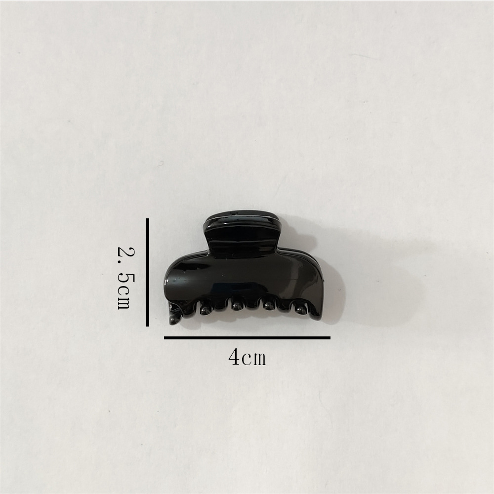 抖音黑色字母小抓夹底夹DIY发夹4cm刘海碎发夹现货花型领结形发抓详情6