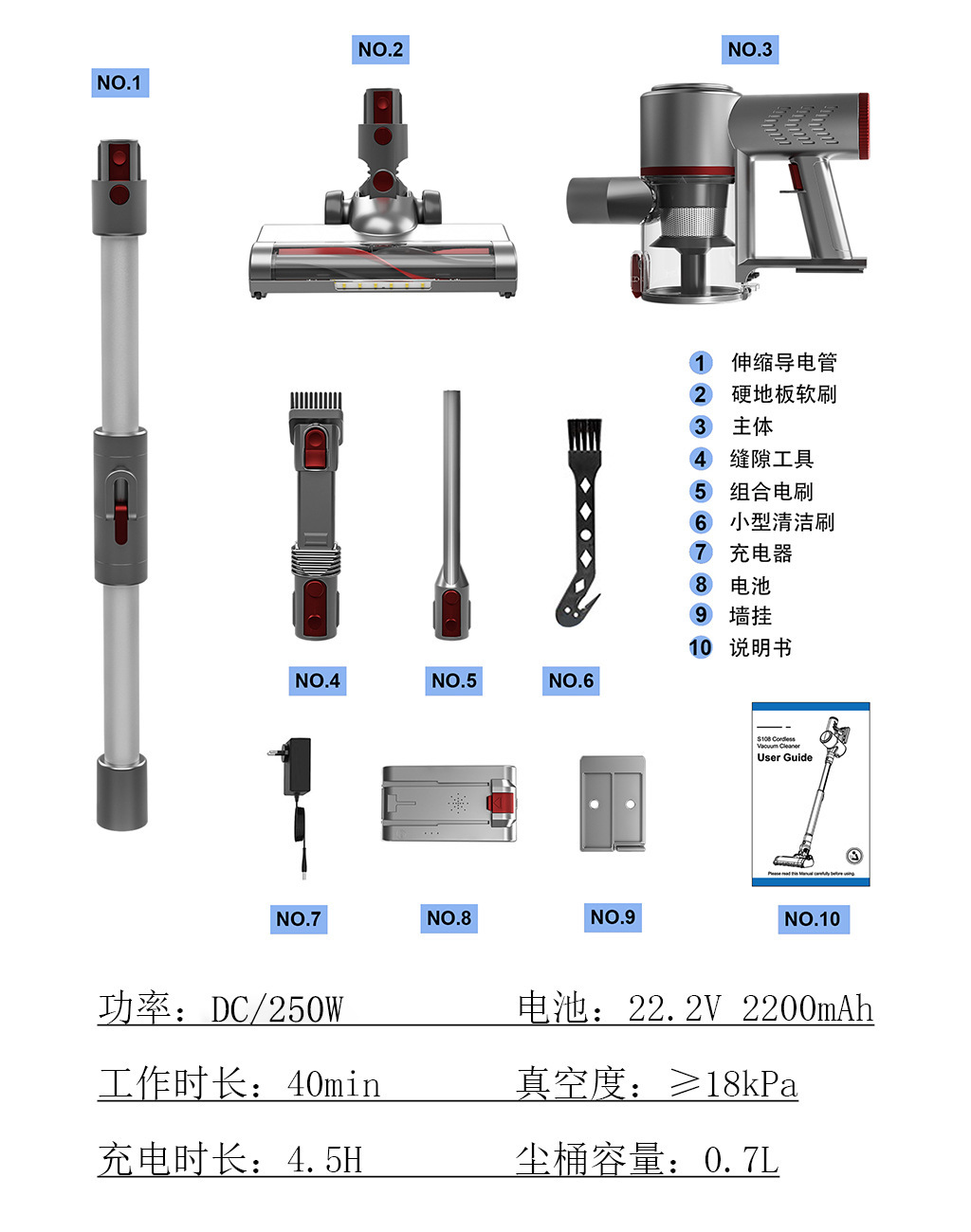 Wireless floor scrubber, small household appliances, smart sweeping, self-pushing vacuum cleaning, mopping and self-cleaning all-in-one machine pic 7