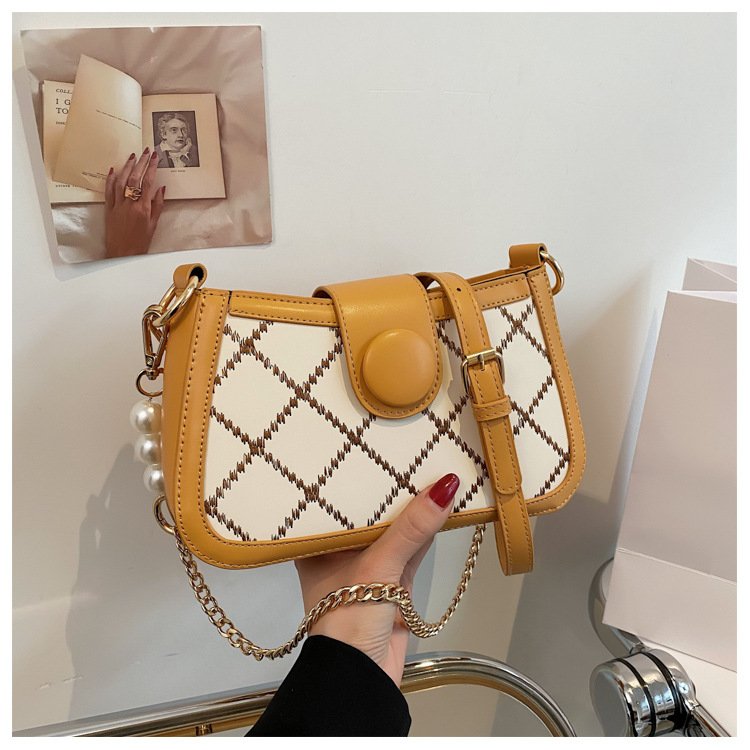 夏季包包女2021新款潮时尚链条腋下包法棍包法国小众百搭斜挎包详情16