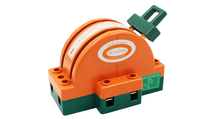 All-copper 2P63A bidirectional switching knife switch hk11 reverse and forward knife switch resin new type double-throw knife switch pic 13