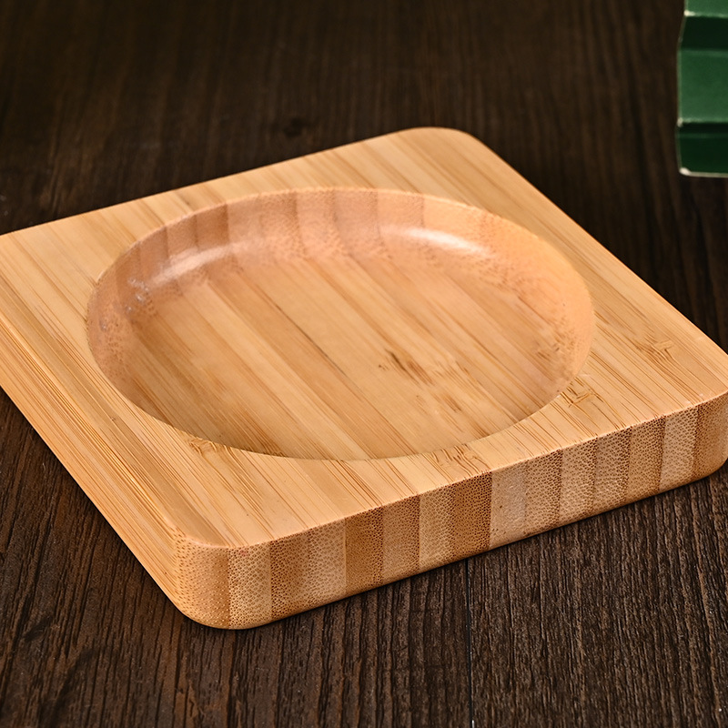 Factory-customized creative new Chinese-style wooden ashtrays, simple and modern Japanese-style wooden ashtrays, square ebony wood, national trend pic 2