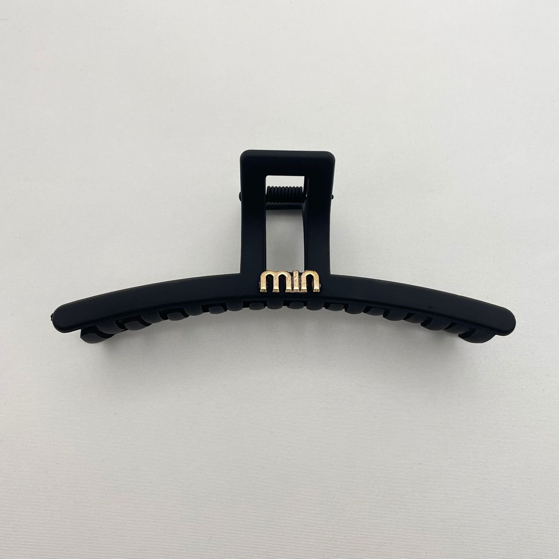 黑色橡皮漆磨砂抓夹 高级感MIN高马尾鲨鱼夹发饰后脑勺女发夹头饰详情33