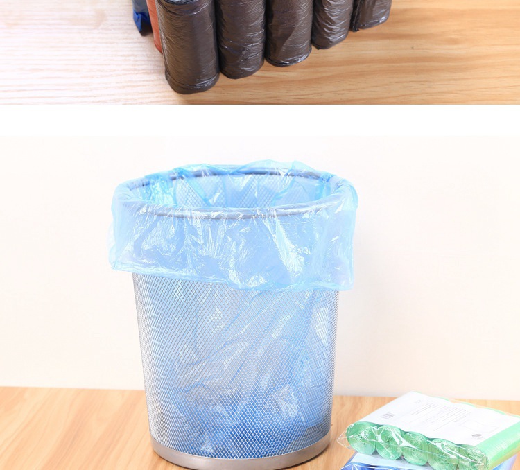 45*50cm disposable point-break flat-mouth garbage bag roll, brand new material thickened and firm, household kitchen color pic 6