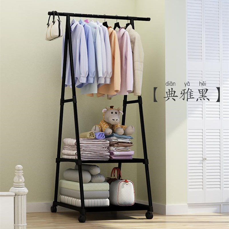 Coat rack, triangular coat rack, pull-down, multi-layer storage rack, simple and modern hanging clothes rack, drying rack pic 2