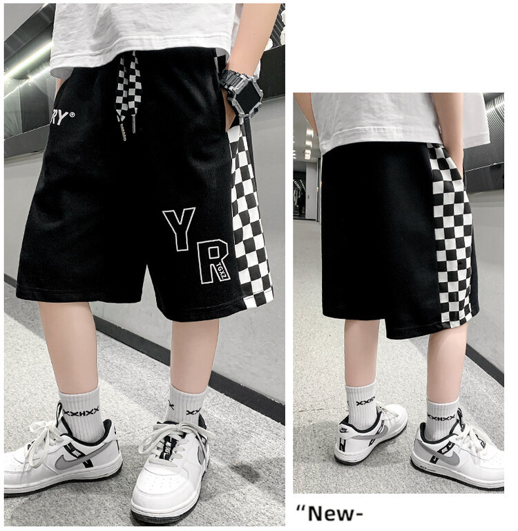 The 2022 new summer loose and stylish cotton capri shorts for boys are a trend of casual summer pants for middle-aged children pic 167