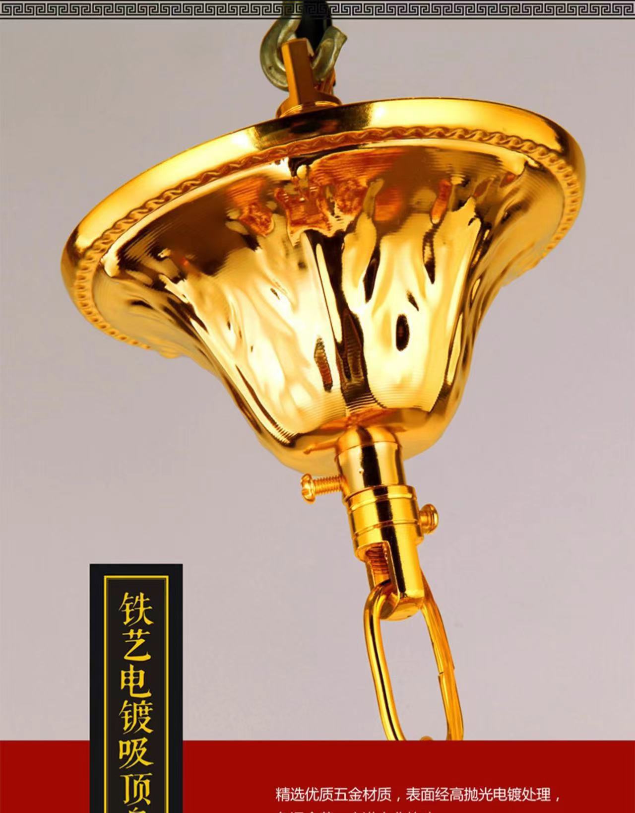 大红灯笼挂饰过新年大门吊灯春节中式led灯过年阳台水晶旋转灯笼详情6