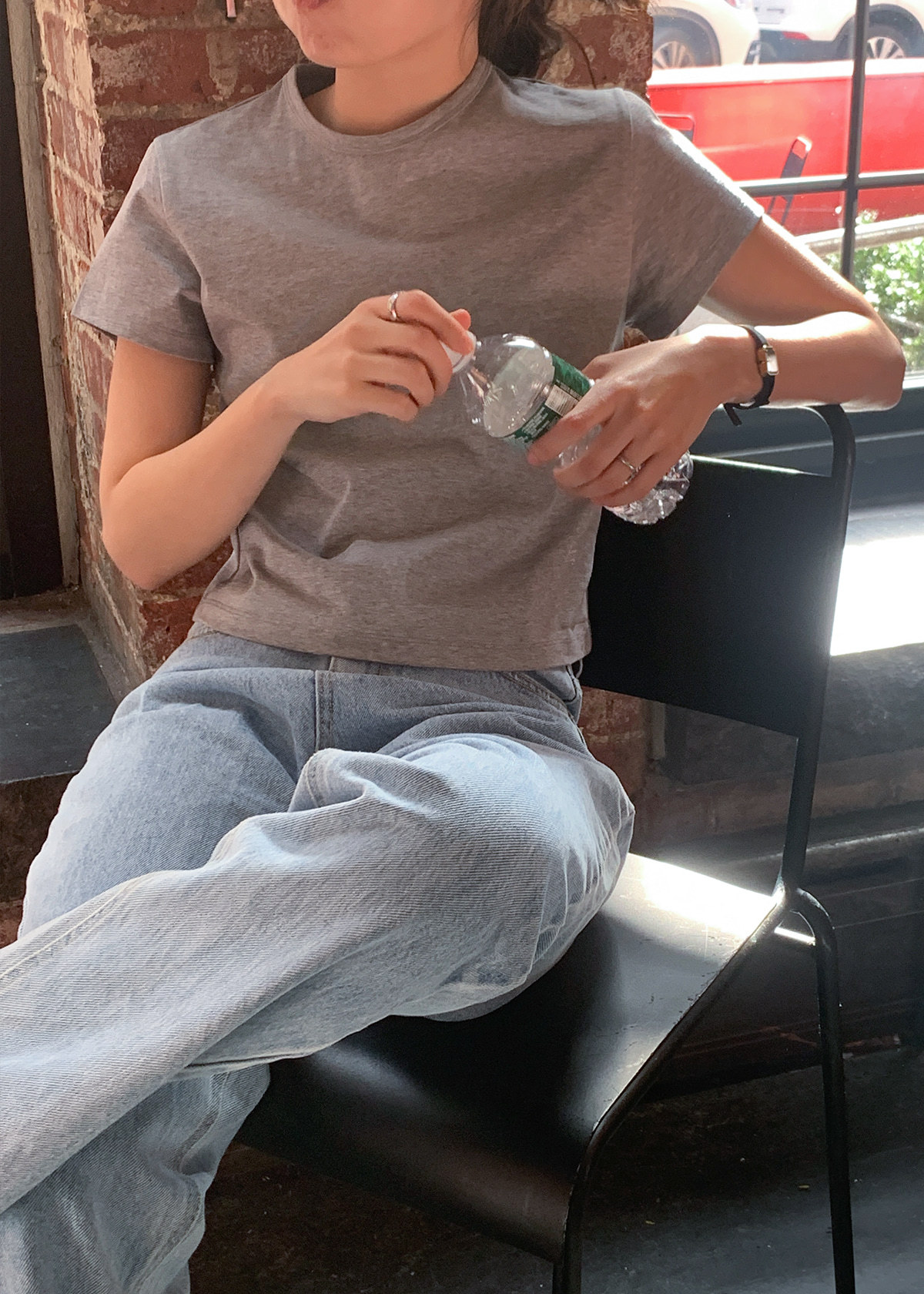 Pure cotton off-the-shoulder embroidered short-sleeved T-shirt for women, 2025 summer solid color casual style, Han Dongdaemun base layer ha*g pic 56