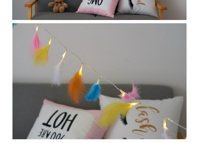 厂家直销LED羽毛灯串卧室电池灯串led圣诞婚庆家居装饰羽毛灯串详情9