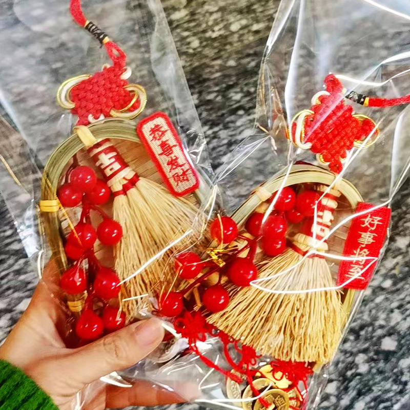 For the New Year, moving into a new home, small brooms, dustpans, car rearview mirror ornaments, new house decoration, festive decorations, greeting cards, gifts, and sending blessings pic 4