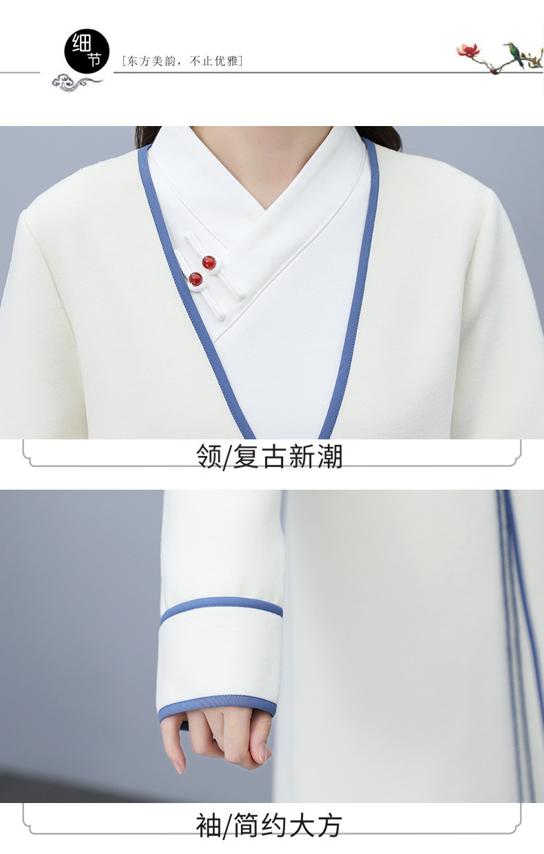 Retro woolen coat for women, mid-length, autumn and winter 2021 new style Chinese style, elegant and loose, slimming overcoat pic 12