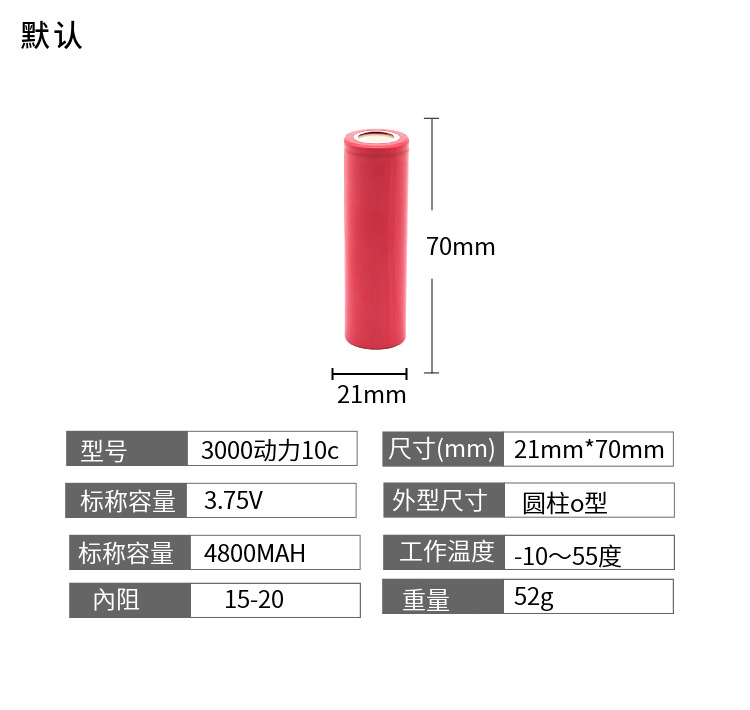 厂家快充21700锂电池电动车电池 5000mAh 动力储能汽车锂电池详情1