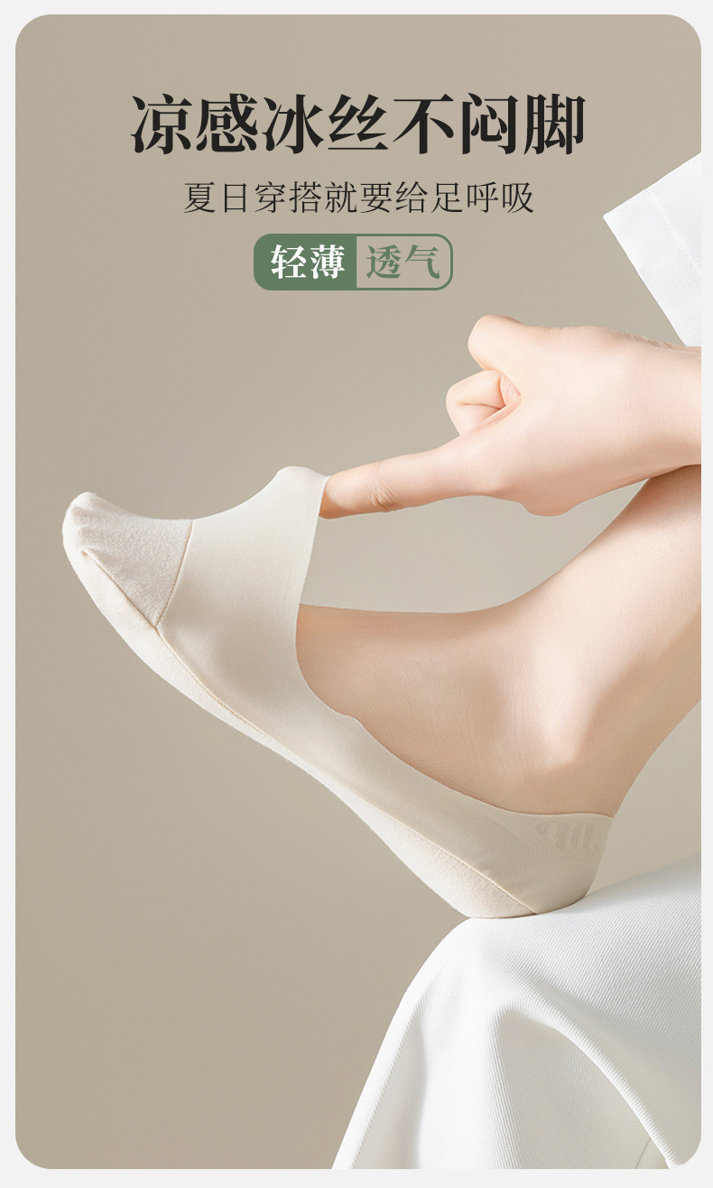 船袜不掉跟女隐形夏季防滑浅口夏天短袜子棉女薄款透气隐形袜详情12