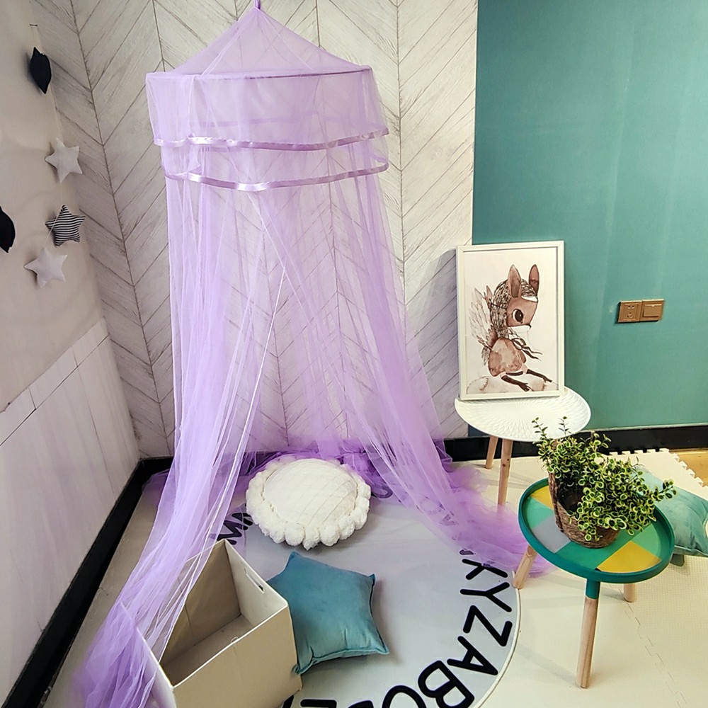 厂家直销小圆顶成人吊挂蚊帐 吊顶公主折叠钢丝蚊帐详情4