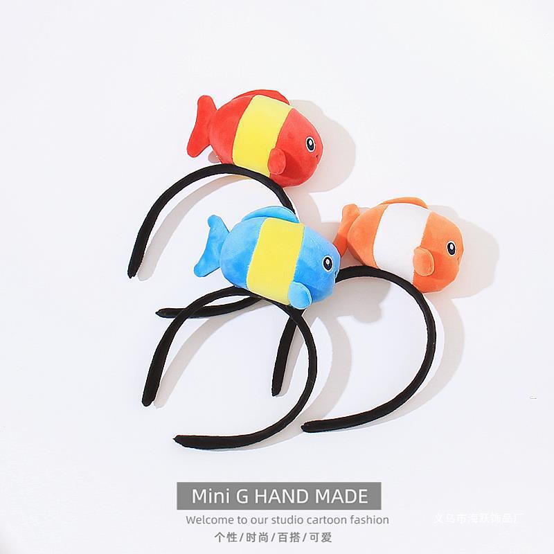 Crayfish, crab, shark, hair band, hair clip, headwear, cartoon Marine animal performance, children's photo shoot, octopus, hair accessory, girl pic 6