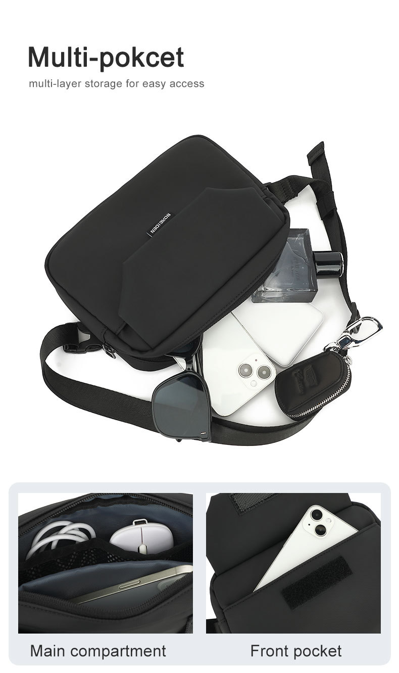 BOREIDEN新款跨境迷你斜挎包男百搭休闲挎包潮牌腰包高级感单肩包详情20