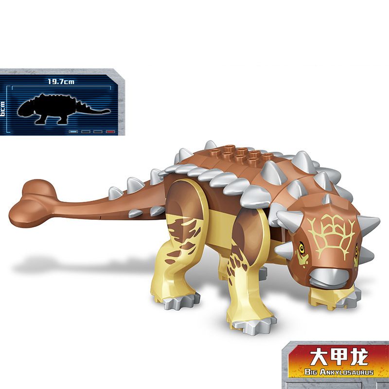 Nuevo estilo jurásico big dinosaurio bloques t-rex brachiosaurus triceratops puzzle bloques juguetes paquete en bolsa pic 47
