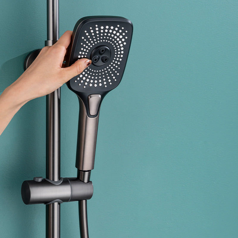 Gun gray four-level shower head set, household bathroom, shower gun, shower head and shower head manufacturer wholesale pic 3