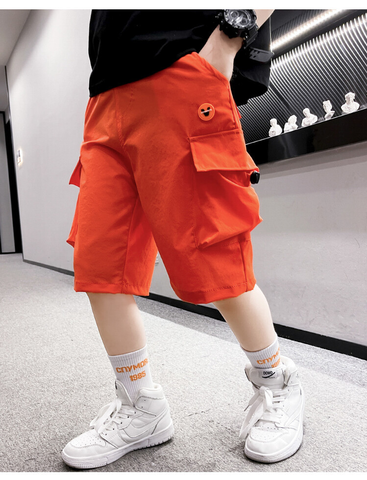 The 2022 new summer loose and stylish cotton capri shorts for boys are a trend of casual summer pants for middle-aged children pic 89