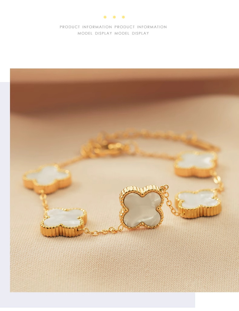 The new non-fading titanium steel bracelet is a versatile and Instags-style jewelry for women. It is a fashionable bracelet accessory that exudes a sense of sophistication for girls pic 3