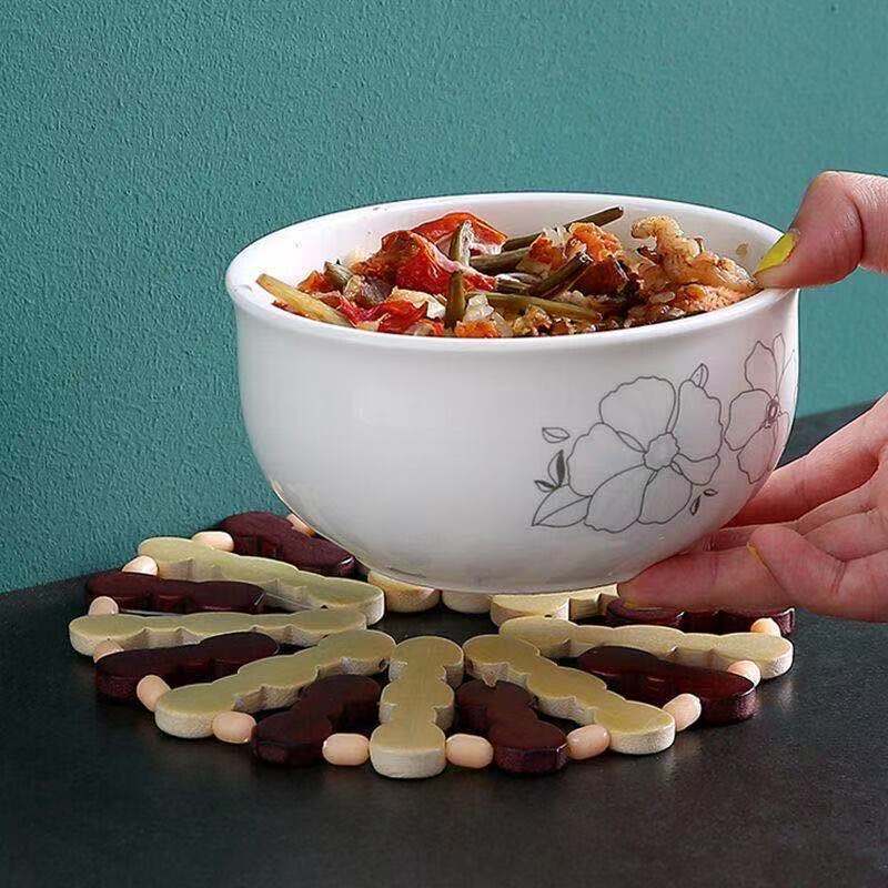Round bamboo heat insulation mat, vegetable mat, anti-scald and heat-resistant clay pot mat, table mat, bowl mat, teacup mat, plate mat, 2 yuan pic 2