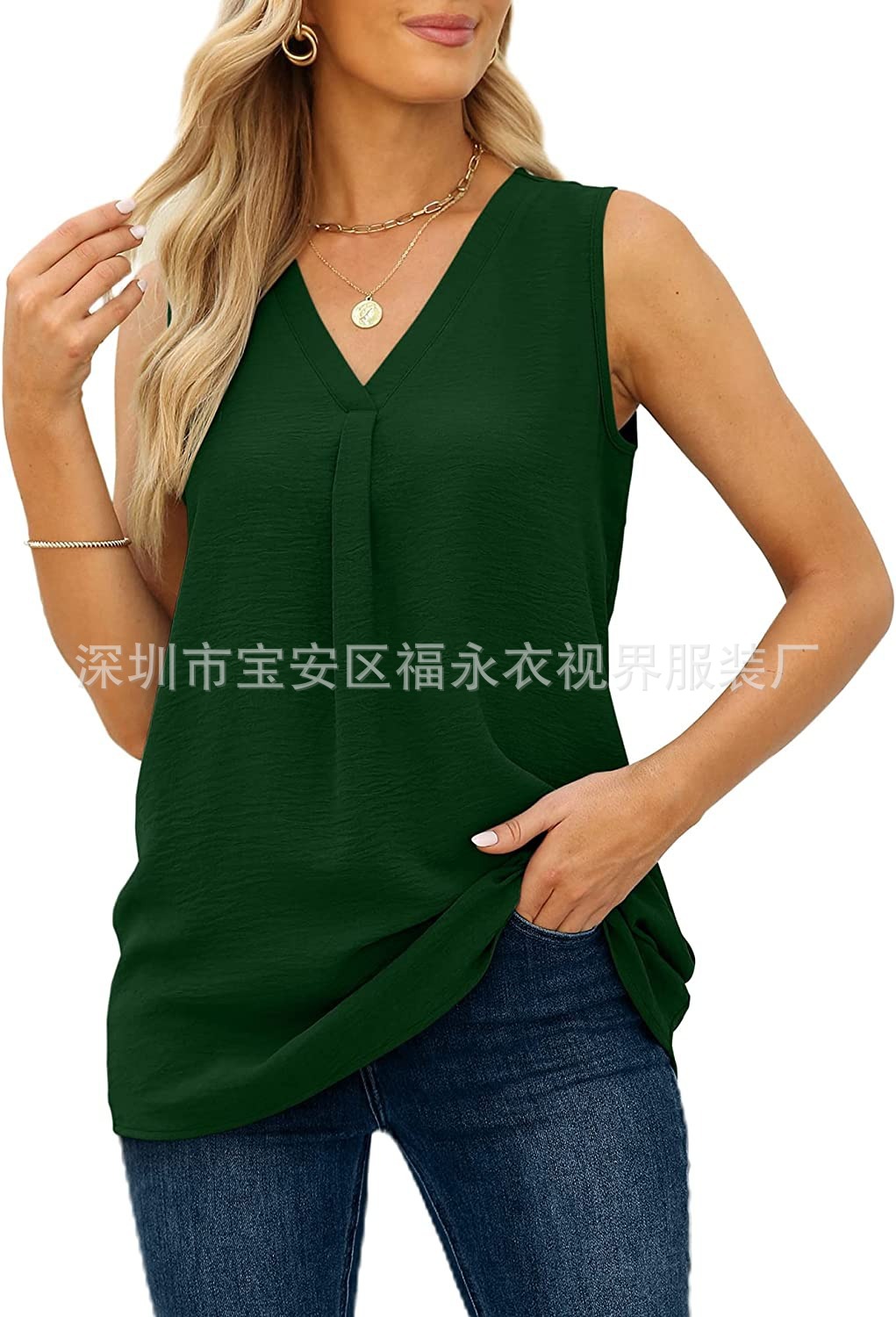 Wiish 2023 Auropean American Auropean Weish Yew Yeark، سترات صغيرة من الثلج من طراز V، من طراز Yew Yew Yeark، قمصان بدون أكمام مختومة pic 17