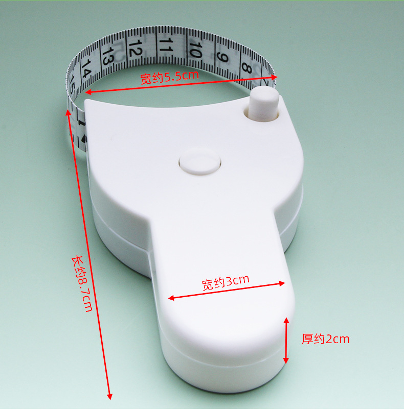 自动伸缩三围尺Y型裁缝软尺腰围臂围臀围测量尺手柄式健身软尺详情4