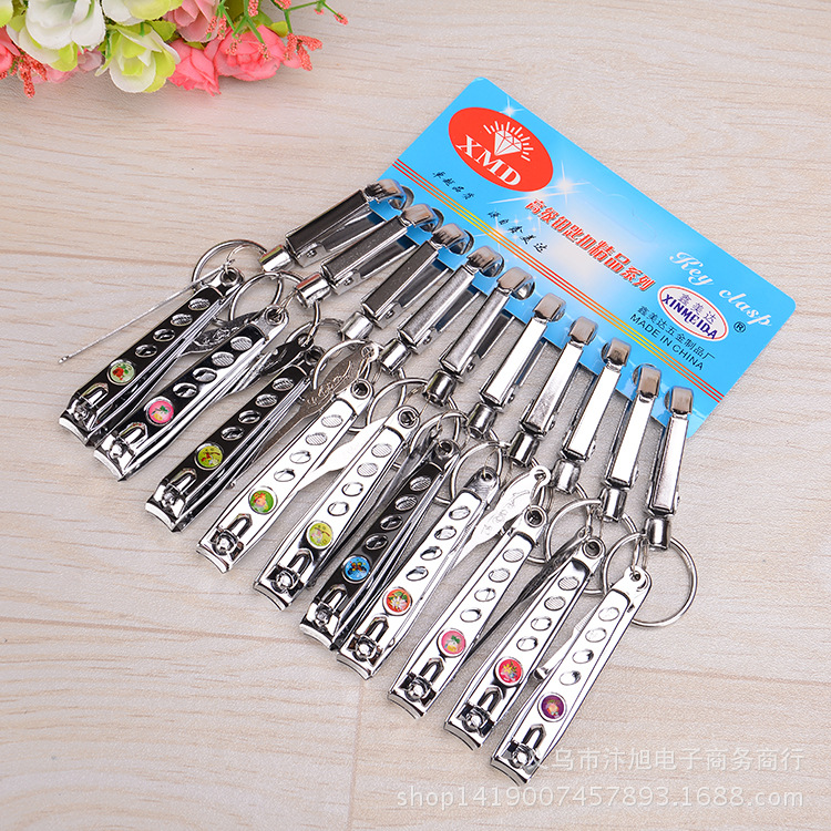 Factory direct supply Xinmeida keychain nail clipper set Nail care set 2-yuan store wholesale pic 7