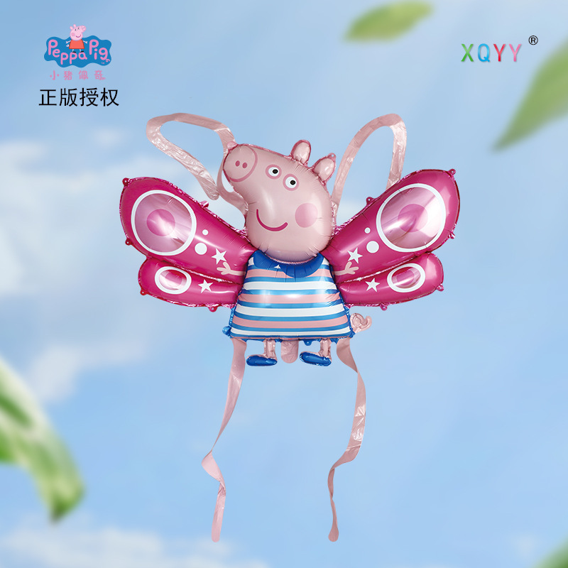 现货蝴蝶翅膀气球批发充气背饰儿童夜市摆摊网红天使拍照生日道具详情8
